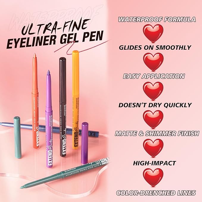 Blue Eyeliner Pencil Waterproof Retractable Cream Blue Gel Eyeliner Smudge-proof Hypoallergenic (08#)