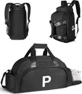Birthday Gifts for Girls 12-14, Initial Gym Bags with Shoe Compartment, Dance Bag for Girls, Monogram Kid Overnight Bags, Ballet Sport Gymnastics Cheer Travel Duffle Tote (Letter P)