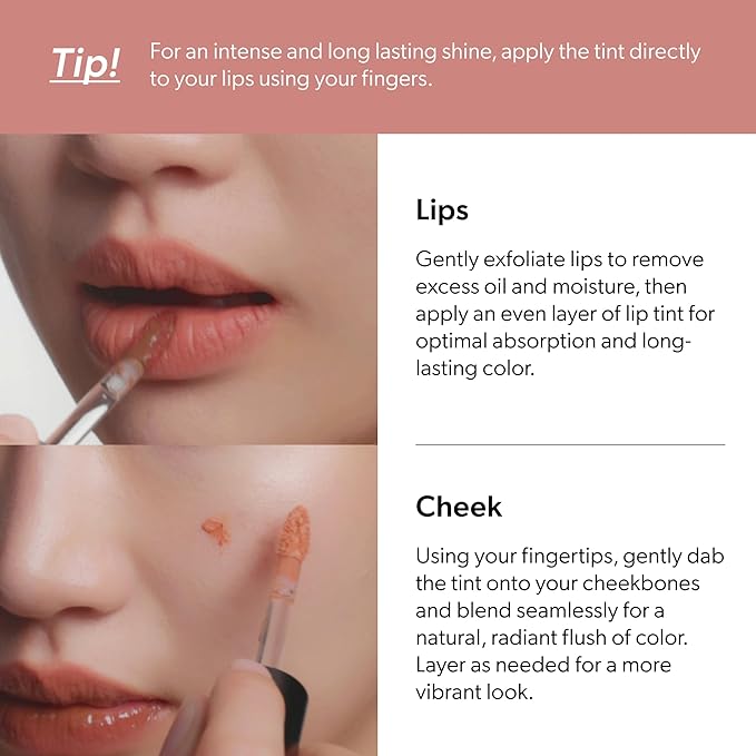 Entropy Charm Tint Blurry Line - Makeup for Soft, Blurred Finish | Lightweight, Long-Lasting Tint for Natural Look G3 Peach Stone Gem