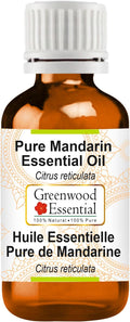 Greenwood Essential Pure Mandarin Essential Oil (Citrus reticulata) Steam Distilled 5ml (0.16 oz)