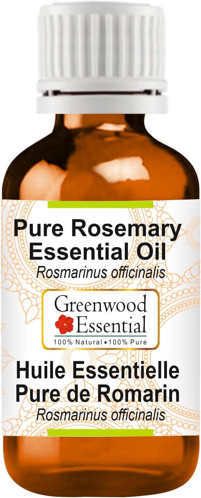 Greenwood Essential Pure Rosemary Essential Oil (Rosmarinus officinalis) Steam Distilled 10ml (0.33 oz)