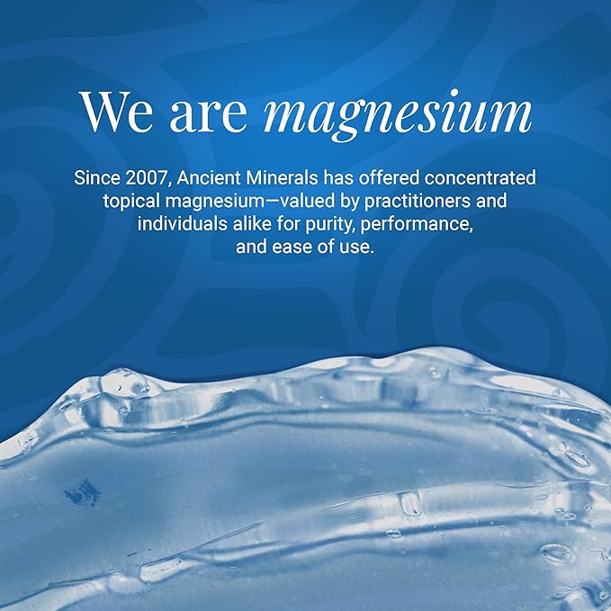 Ancient Minerals Magnesium Gel - 8oz Bottle - Pure Genuine Zechstein Magnesium Chloride - Best for Massage, Topical Skin Application