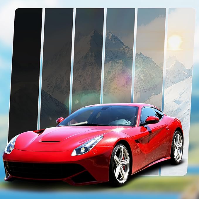 15% Window Tint Car with 15 Percent VLT 20 in x 20 Ft Privacy Ceramic Window Tint for Car Blocks UV IR Rays, Heat & Glare - Scratch Resistance-Black
