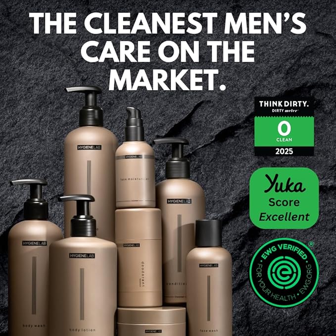 HygieneLab Men's Hair Gel - EWG Verified, Strong Hold, Matte Finish, Weightless Texture, Sandalwood Scent, Non-Toxic Clean Formula, Suitable for All Hair Types