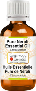 Greenwood Essential Pure Neroli Essential Oil (Citrus aurantium) Steam Distilled 100ml (3.38 oz)