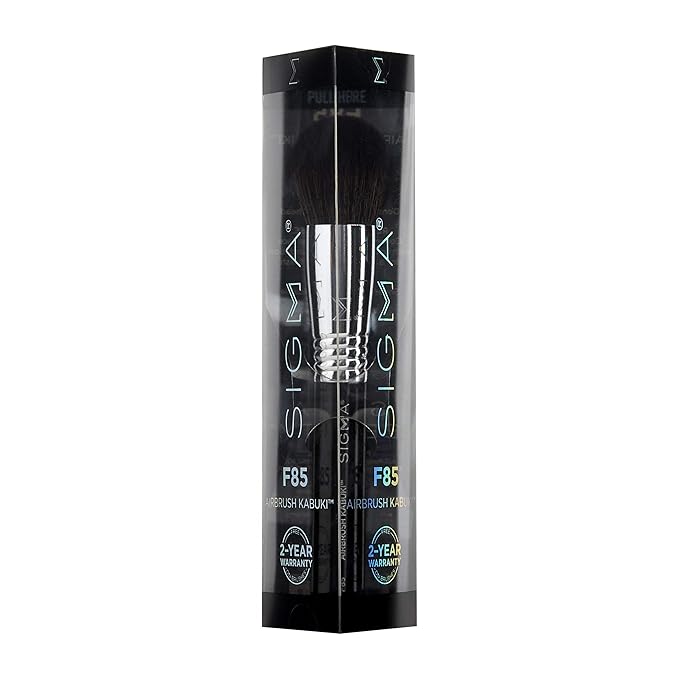 Sigma Beauty F85 Airbrush Kabuki Brush – Kabuki Foundation Brush for Buffing and Blending for an Airbrushed Base, Kabuki Makeup Brush for Liquid and Cream Foundations (1 Brush)