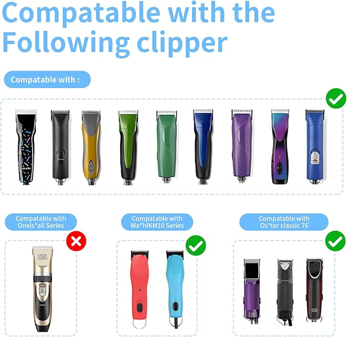 3 Pcs Size 3-3/4FC Detachable Dog Grooming Blades, Compatible with Andis, Oster A5, Wahl KM10 Series Clippers, Cut Length 13mm, Silver(3-3/4FC 13mm, 3Packs)