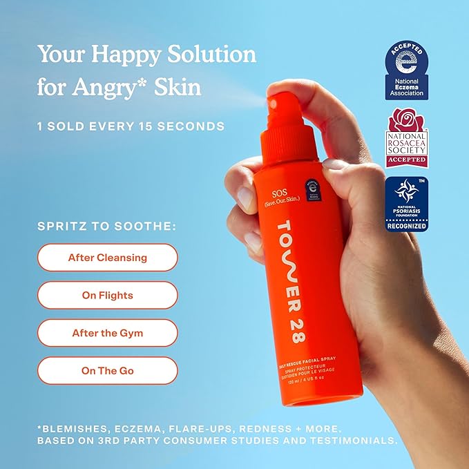 Tower 28 Beauty SOS Daily Rescue Facial Spray Jumbo Refill 16 oz / 480 mL