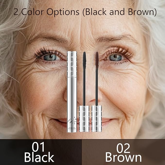 2Pack Black Mascara for Women, Prime Waterproof Volume and Length for Hypoallergenic Máscara with Long Lasting, Hypoallergenic, Lightweight for Sensitive Eyes, 01