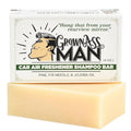 Grown Ass Man Co. - Solid Shampoo Bar Rich Lather 3 in 1: Hair, Beard & Body Wash - Plastic Free & Eco-Friendly, Natural & Organic for All Hair Types, 4oz Bar (Car Air Freshener, Single)