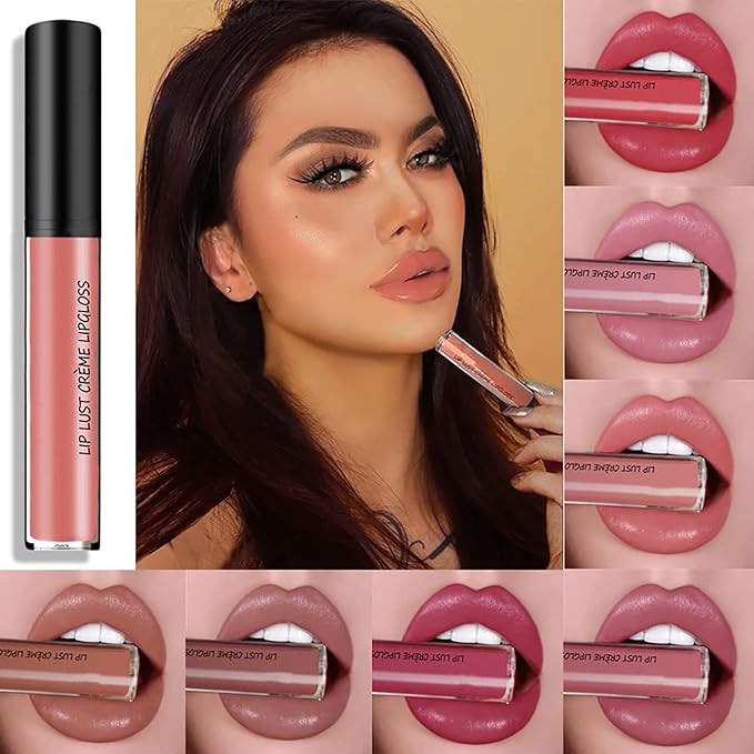 12 Colors Lips Staining Lip Oil, 2025 Upgrade Cream Texture Lipstick Long-Lasting Moisturizing Lip Oil, Waterproof Lipstick Creamy Lip Gloss Non-stick to Cup (#08, One Size)