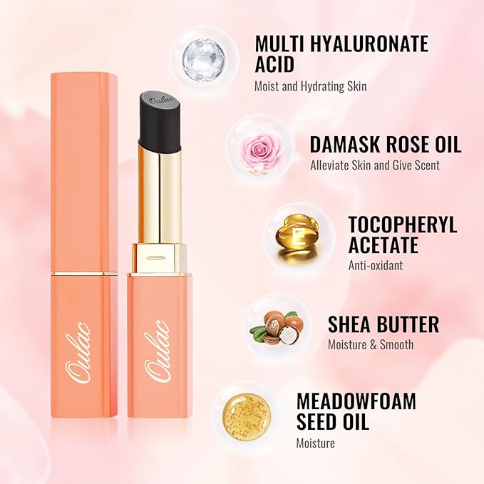 Oulac Red Lipsticks for Women, Deep Red Matte Lipstick, Full Coverage Lip Color, Satin Matte Finish, Cream Texture, Hydrating, Infused with Hyaluronic Acid, Vegan & Clean Beauty 4g SG07 Body Heat