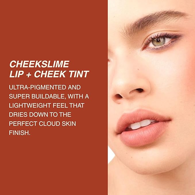 Freck Beauty CHEEKSLIME Lip & Cheek Tint - Liquid Cream Blush, High Impact Pigments, Blends Seamlessly, Dries Down to Natural Flush for All Skin Tones | BIG THRILLS (Warm Deep Rose)