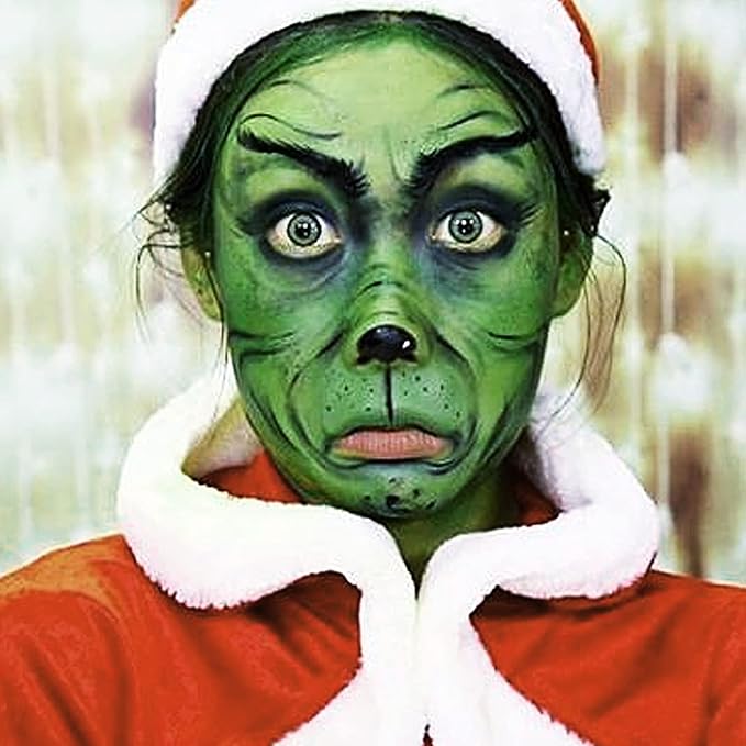 MEICOLY Green Face Body Paint Stick(1.06 Oz),Halloween SFX Cosplay Elphaba Witch Makeup,Hunting Hulk Gamora Camo Face Paint,St.Patrick’s Day Face Paint Makeup Accessories,Waterproof Green Eye Black