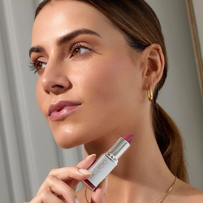 Palladio Herbal Lipstick, Rich Pigmented and Creamy, Infused with Aloe Vera, Chamomile & Ginseng, Prevents Lips from Drying, Combats Fine Lines, Long Lasting Lipstick, Nude