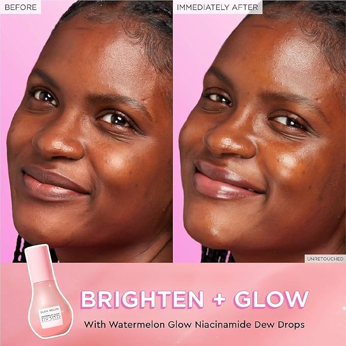 Glow Recipe Soothe, Glow & Bright Gift Set - Niacinamide Dew Drops Illuminating Primer & Avocado Ceramide Facial Serum & Guava Dark Spot Serum - Korean Skincare Travel Kit (3 Count)