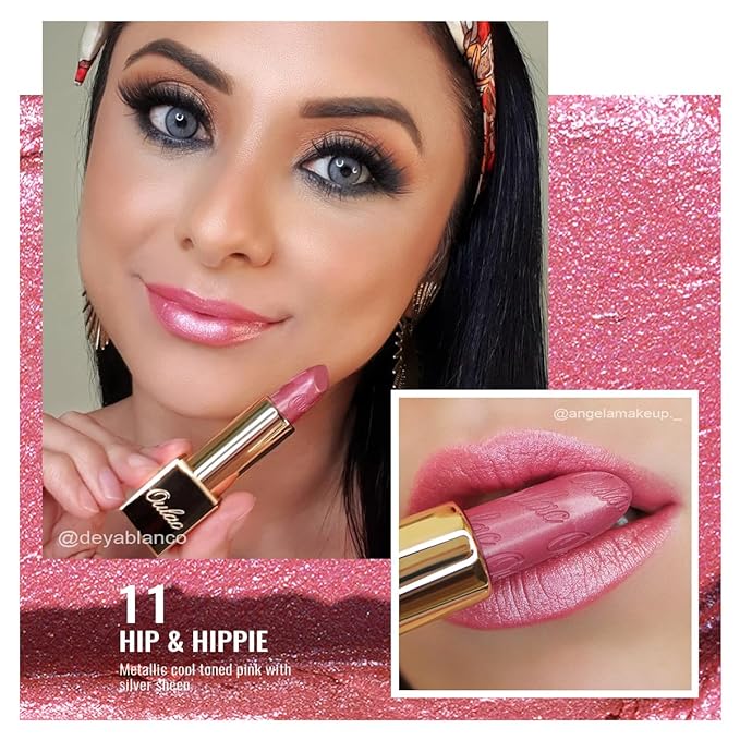 Oulac Lipstick & Lipliner Set 3PCS High Impact Lipcolor with Moisturizing Formula, Vegan Beauty, Full-Coverage Lip Color, Gift Lipstick for Women, 04+11+PG03