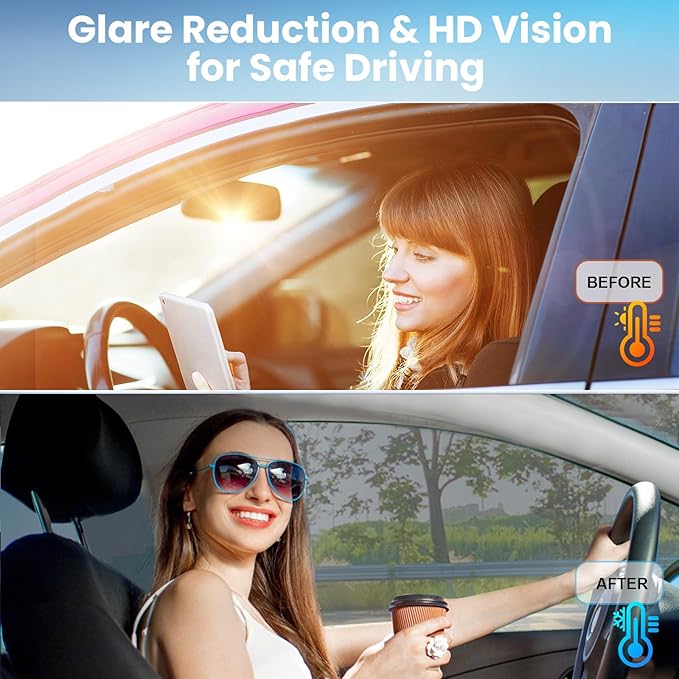 Car Window Tint 35% VLT 24" in x 100'Ft Nano Ceramic Window Tint Roll, 2 Ply Automotive Window Tint Privacy Film for Car Sun Protection, UV & Heat Blocking and Scratch Resistant