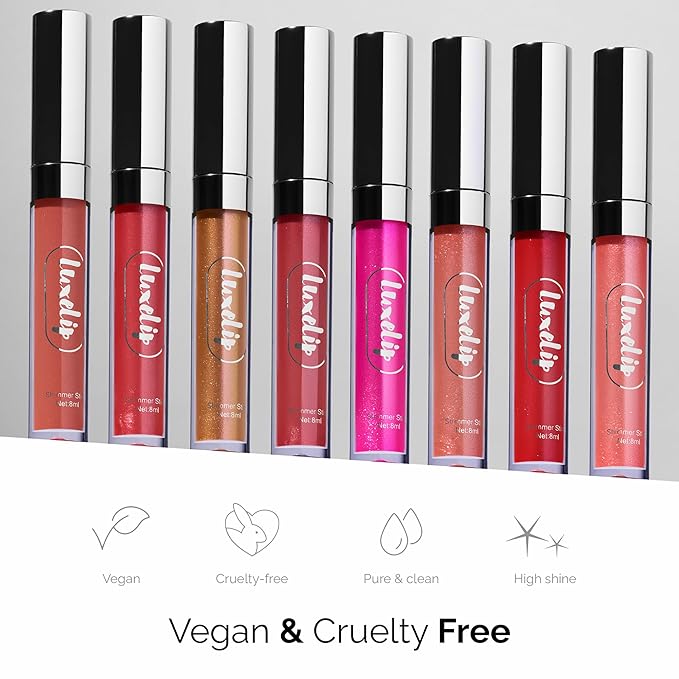 LuxeLip™ Matte Lipstick for Older Women, Hydrating Non-Sticky Lip Gloss for Luminous Shine & Moisturized Lips, Lightweight, Long-Lasting Glossy Finish, Cruelty-Free Lip Makeup (Petulant Blush, 8ml)