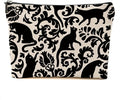 Botanical Cat Makeup Bag Cat Gifts Cosmetic Bag Cat Lover Gifts for Women Girls Friends Niece Cat Themed Gifts Cat Stuff Travel Organizer Zipper Pouch Graduation Birthday Friendship Gifts