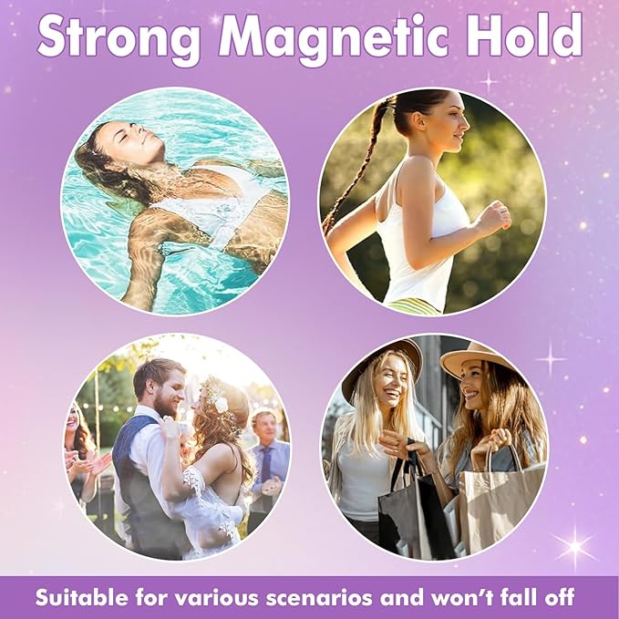 Hunnyfit Magnetic Lashes, Magnetic Eyelashes with Applicator, Magnetic Eyelashes Natural Look,Reusable Magnet Lashes No Glue Needed Soft Lashes Kit(Simple+Simple)