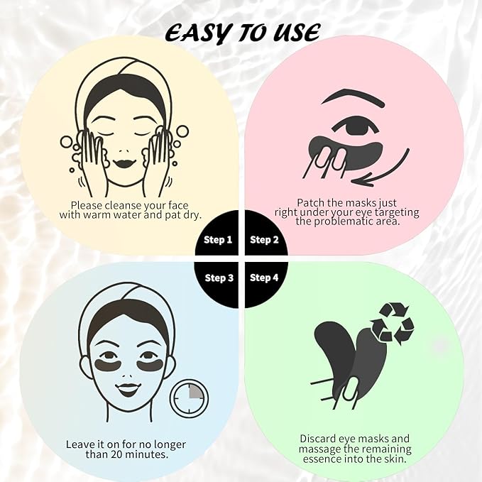 Under Eye Patches Variety Pack (48 Pairs), Eye Masks for Dark Circles Puffy Eyes Undereye Bags With 8 Colors (6 Pairs/Color), Vegan Eye Skin Care Set for Bachelorette Party Favors