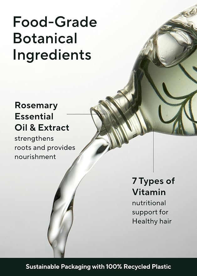 AROMATICA Root Enhancer Rosemary Water Spray for Hair Growth – Korean Hair Care Oil for Scalp Detox – Flaky & Itchy & Dry Scalp Treatment – Free from Sulfate, Silicone, and Paraben (3.38oz)