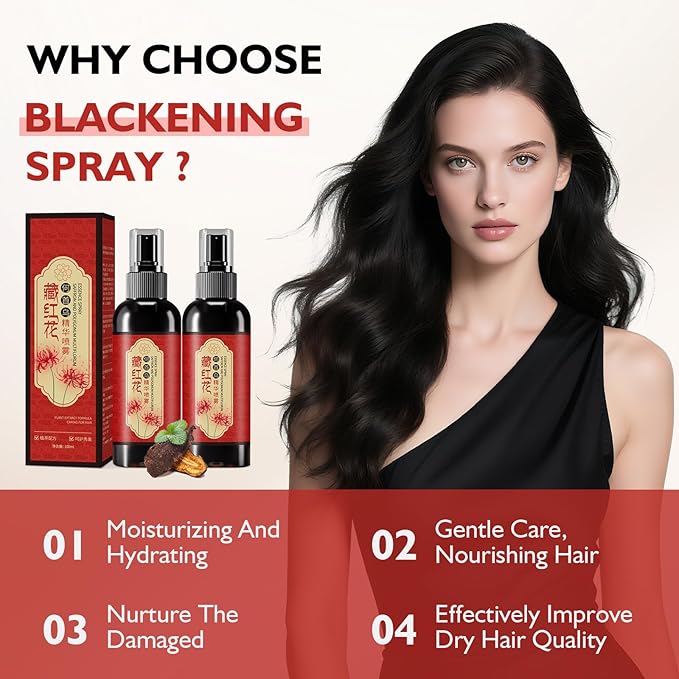 Saffron Hair Spray, Saffron Essence Spray for Hair Care, Nourishing Hair Care, Anti-Loss Root Strengthening, Improve Dryness and Frizz, Leaving Hairs Shiny Non-Frizzy (1 PC)
