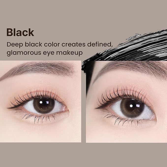 HEIMISH Dailism Smudge Stop Mascara, Volumizing & Lengthening, Long-lasting, Waterproof, Smudge-proof, Non-Clumping, Washable Cleansing Korean Mascara, 0.32oz/9g - Black Volume