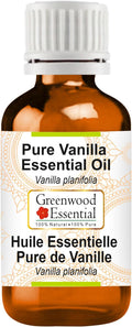 Greenwood Essential Pure Vanilla Essential Oil (Vanilla planifolia) Steam Distilled 15ml (0.50 oz)