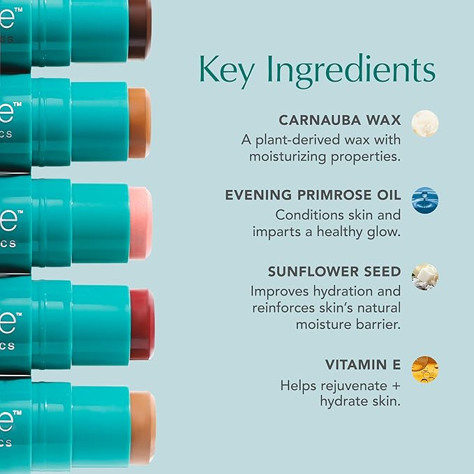 Thrive Causemetics Triple Threat Color Stick: Cream Blush Stick with Vitamin E, Evening Primrose Oil, Waterproof Smudge Proof Face Makeup Formula, Tessa (Berry Matte)