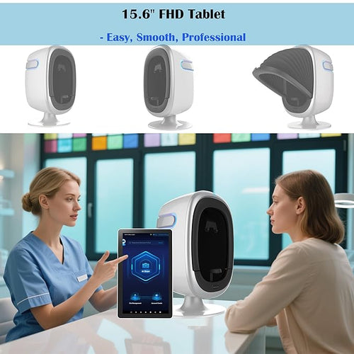 15.6" Professional Skin Analysis Device for Beauty Salons & Spas – AI-Powered 7-Spectral Imaging, 17 Skin Indicators, Multi-Language & Cloud Report Storage