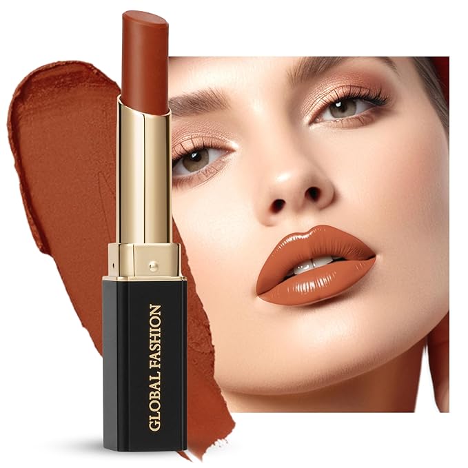 Global Fashion Silk Smooth Matte Lipstick – Long-Lasting, Luxurious Color, Rich Hydration, Lightweight Formula, Lightweight Matte Lip Color for Women, Available in Multiple Shades (109, 0.12 oz)