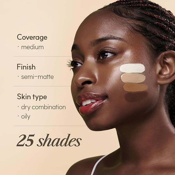 THE FACE SHOP Ink Lasting Liquid Foundation, Full Coverage, 72‑Hour Wear Semi‑Matte Finish, Makeup with Bakuchiol, N410 Cappuccino, 0.84 Fl. Oz.