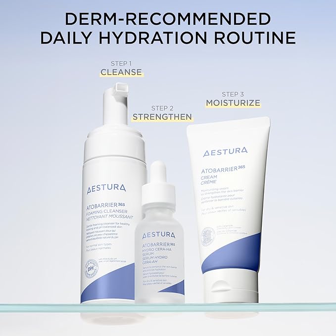 AESTURA ATOBARRIER365 Gentle pH-Balanced Foaming Cleanser with Ceramides | Korean Face Wash for Skin Moisture Barrier Repair, Hydrating Formula, Suitable for Dry Skin, 150ML / 5.07 oz.