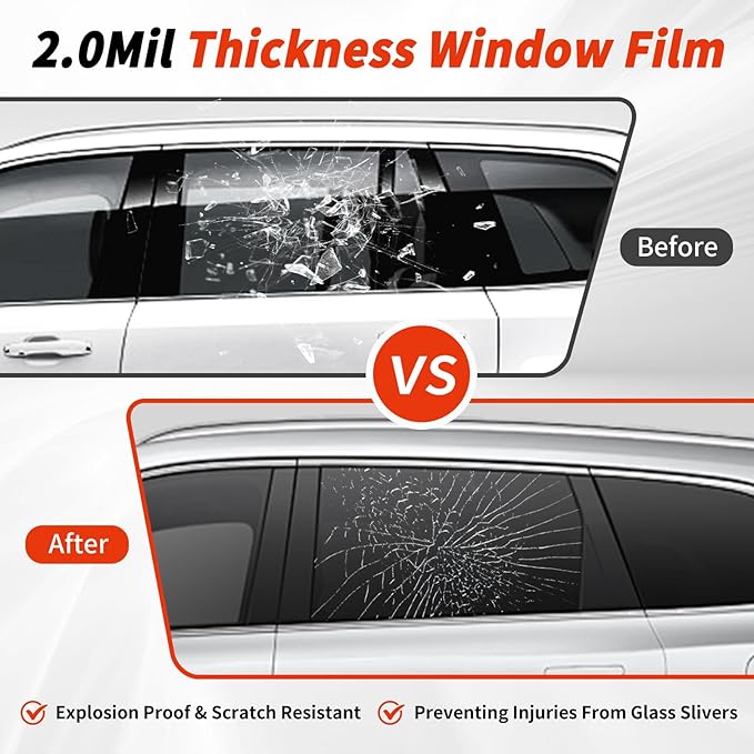Ceramic Nano Ceramic Window Tint for Cars, Automotive Auto Car Window Tint Film for Car Privacy Film, VLT 5% Percent, Blocks UV/IR Rays, Heat/Glare, 30in-20ft