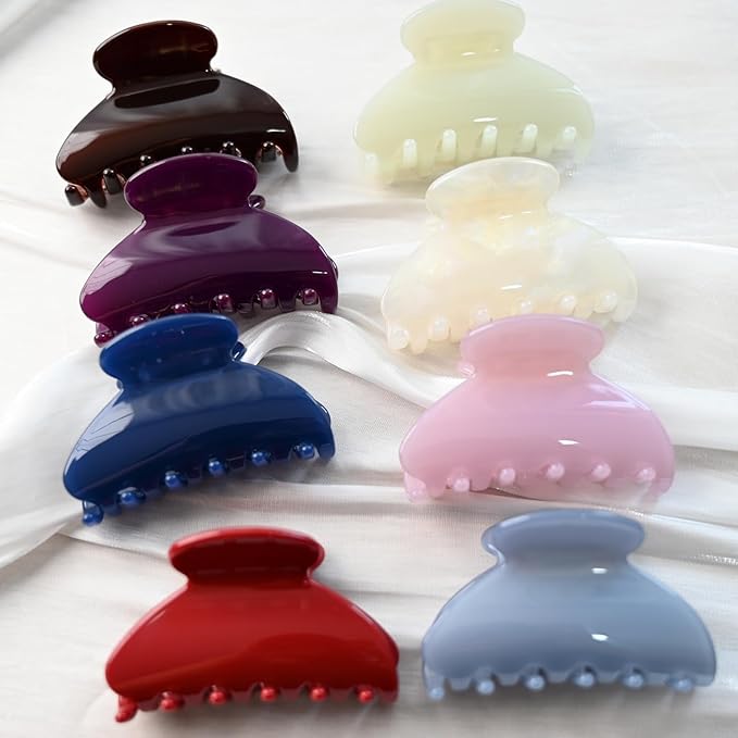 Handmade Celluloid Acetate French Design Barrettes Tortoise Shell Claws Hair Claw Luxury Fashion Accessories Hair Clip for Women (dark blue)