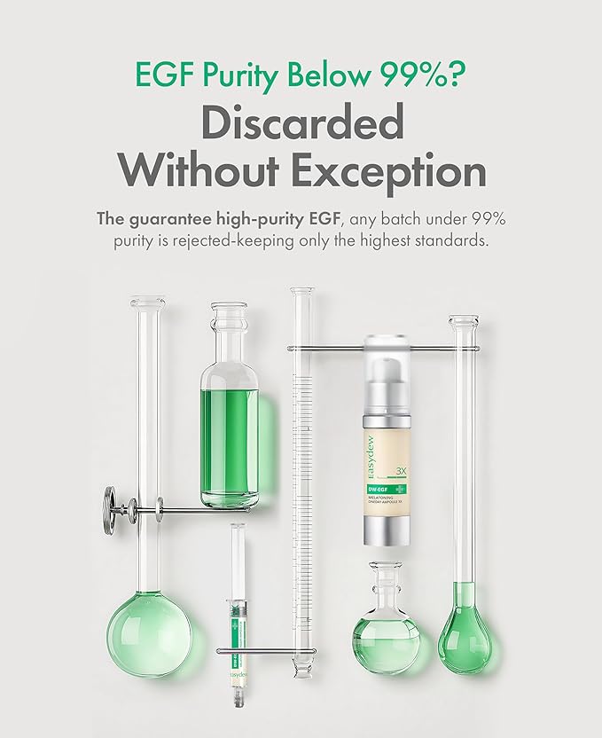 Easydew DW-EGF Melatoning Ampoule 5X - Hydrating Dark Spot Serum with Niacinamide & Glutathione for Uneven Skin - Fast Absorbing Day & Night Ampoule Korean Skin Care (Bottle 1.01 fl oz, EGF 5X)