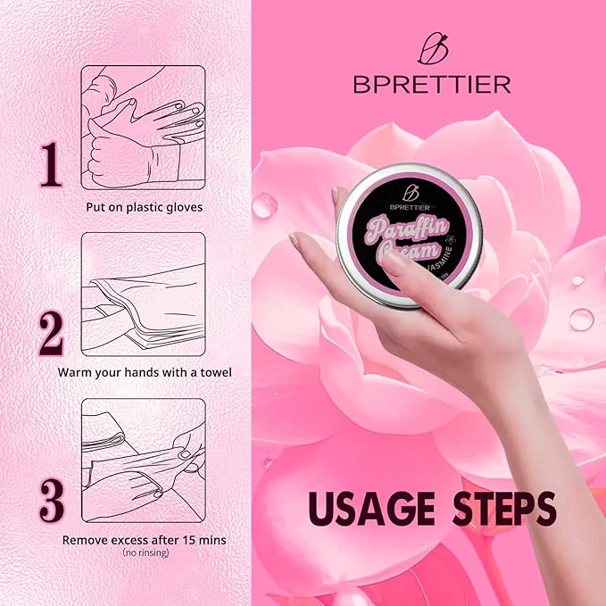 Cold Paraffin Wax Hand and Feet Nourishing Cream - No Heat Needed - Shea Butter Cuticle Care Balm - Vanila Scent - at Home Spa Results Without Melting Kits