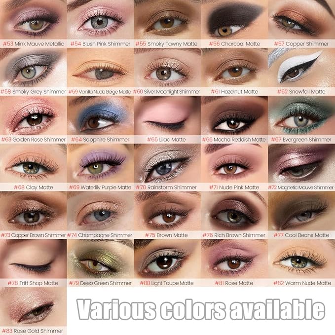 evpct Brown Matte Cream Eye Shadow Sticks Brightener Pencils for Women, Longwear Brown Silky Eyeshadow Applicator Stick Pen Waterproof, Blendable Crease-Proof Stick Eyeshadow Matte Eye Makeup 75