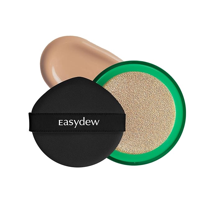 Easydew Mela B Toning Ampoule Cushion Refill - 2-in-1 Korean Skin Care & Face Beauty Makeup - Age-Defying Full Coverage Cushion Foundation with Niacinamide & Hyaluron-Vital C 0.45 oz (#25 Honey)