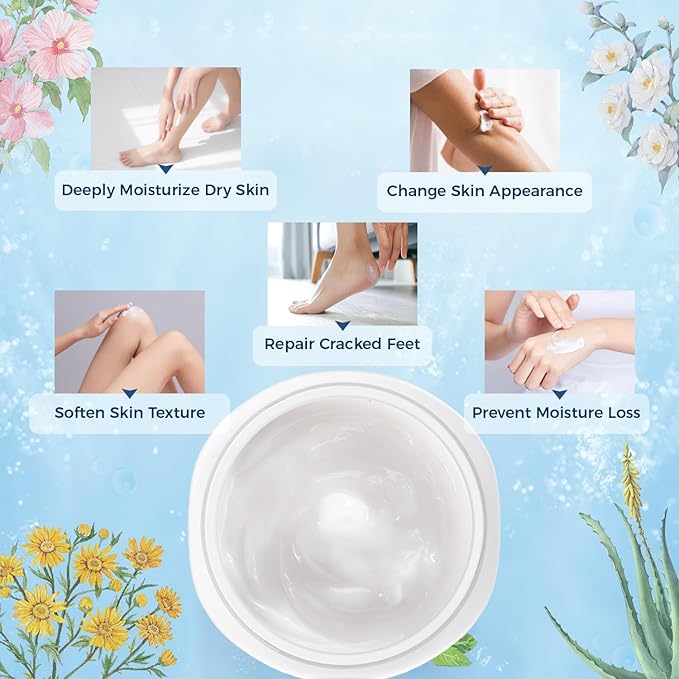 OUKEYA Urea Cream 40 Percent, Foot & Hand Cream for Dry Cracked, Urea Lotion for Feet Maximum Strength(12.35Oz X 2 Packs)