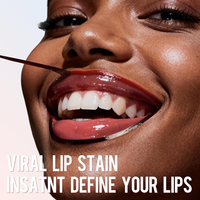 Vevivia Lip Stain - Lip Liner Stain, Long Lasting Peel Off Lip Stain, Natural Peel Off Lip Liner Stain with Tweezer, Easy to Use, Waterproof, Smudge-proof, Transfer-proof, Coffee