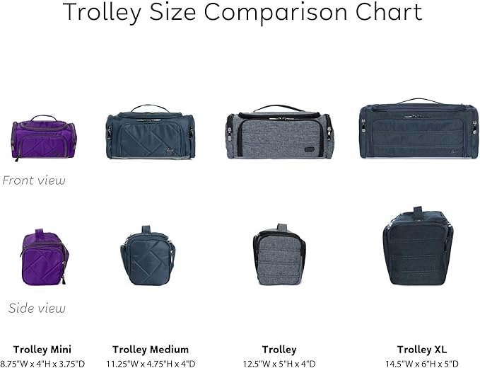 Lug Trolley Medium Cosmetic Case, METALLIC WALNUT