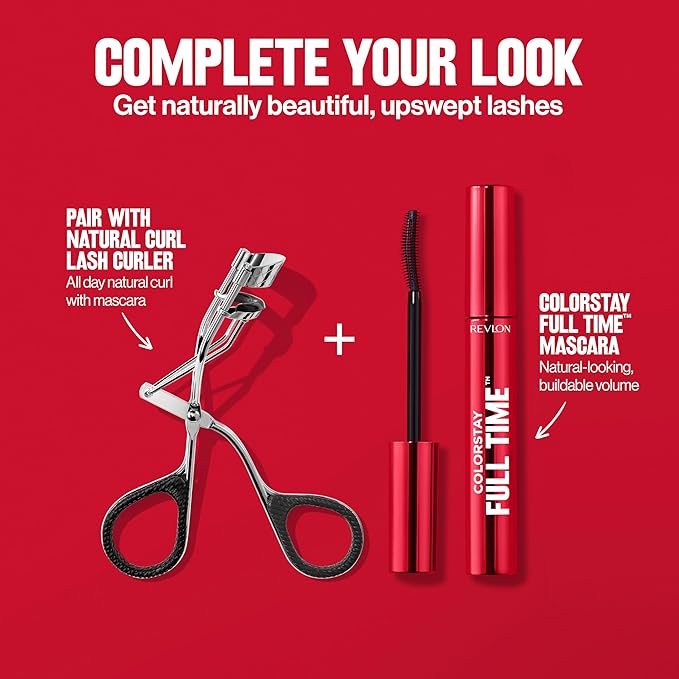 Revlon ColorStay Full Time Volumizing Mascara, 24 Hour Wear, Smudge-Proof, Non-Clumping, Flake-Free, Stocking Stuffer for Her, 411 Blackest Black, Waterproof