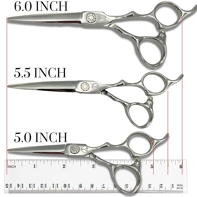 Set of Professional Hair Cutting Scissors in VG-10 Japan Steel - Includes Hair Cutting Scissors, Thinning Shears and Leather Case - Heritage for Master Stylists (6.0 Inch)