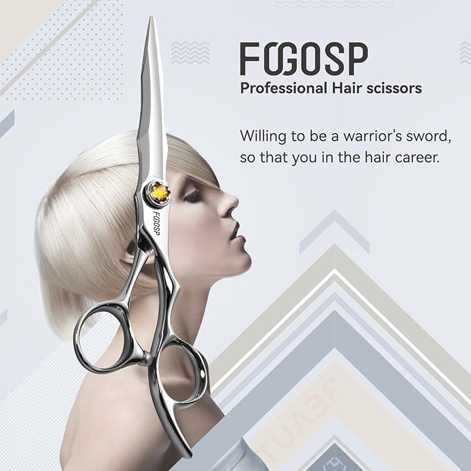 Professional Hair Scissors 6” Barber Scissors Japan VG10 Fine Cutting Blades Professional CNC Hair Shears Barber Scissor Set for Men and Women Haircut Shear Kit
