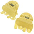 Camila Paris CP3132 French Hair Clip for Women, Set of 2 Small Yellow Girls Hair Claw Clips Fashion Durable Hair Accessories for Women, Luxury Ladies Strong Hold No Slip Grip Clamp, Made in France