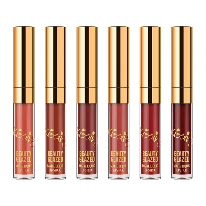 BestLand 6Pcs Matte Liquid Lipstick Set - Non-Stick, Waterproof, Long-Lasting Shades - Durable Lipgloss Beauty Cosmetics Makeup Set - Perfect Gifts for Women and Girls
