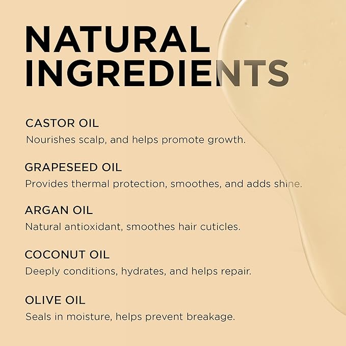 African Pride Moisture Miracle 5 Essential Hair Oils with Vitamin E | Moisture, Shine, Protection, and Growth | Argan, Castor, Grapeseed, Coconut, and Olive Oil | 4 oz
